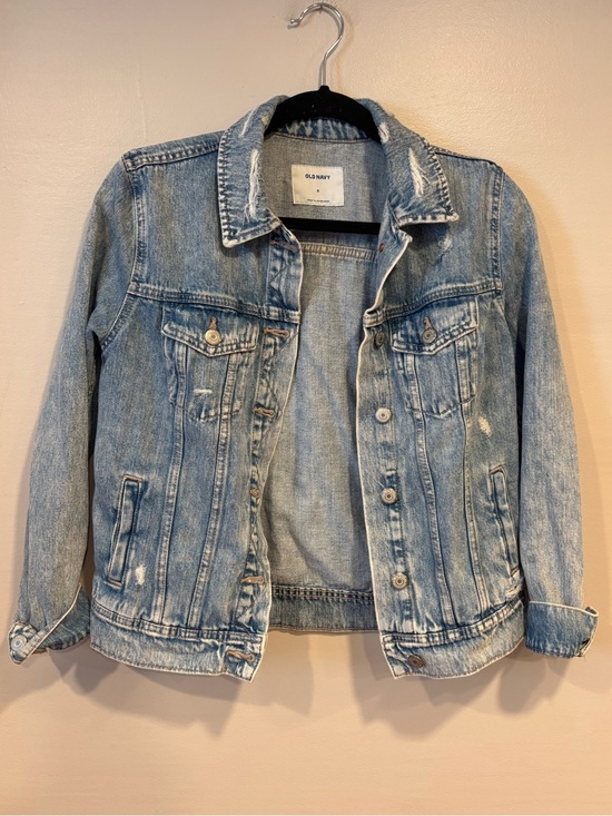 Old Navy Jackets & Blazers - Old Navy Distressed Denim Jacket Light Wash Everyday Casual Women's Small
